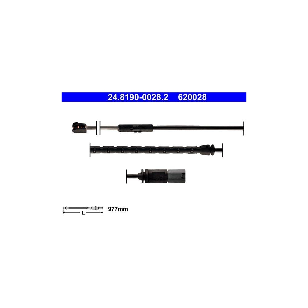Warnkontakt, Bremsbelagverschleiß ATE 24.8190-0028.2 für BMW, Hinterachse