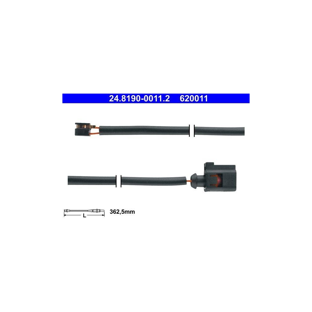Warnkontakt, Bremsbelagverschleiß ATE 24.8190-0011.2 für VAG, Vorderachse