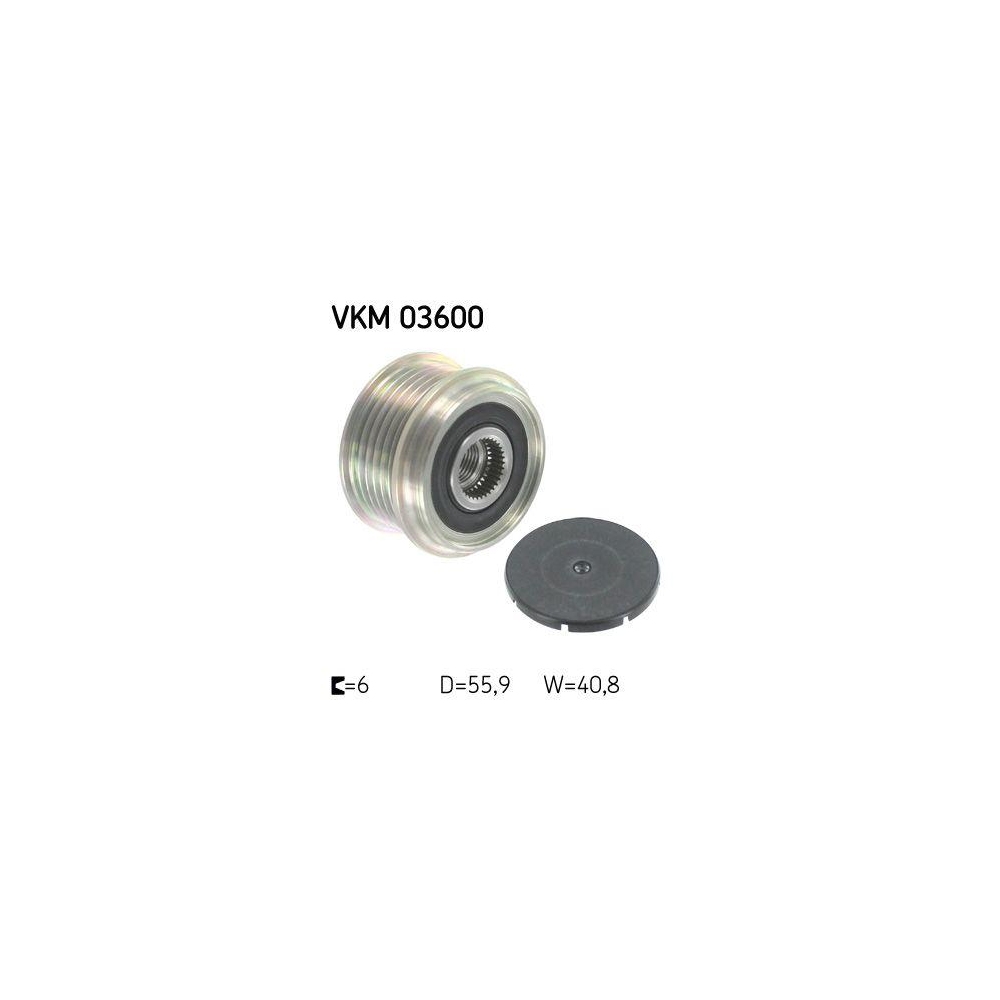 Generatorfreilauf SKF VKM 03600 für RENAULT VOLVO