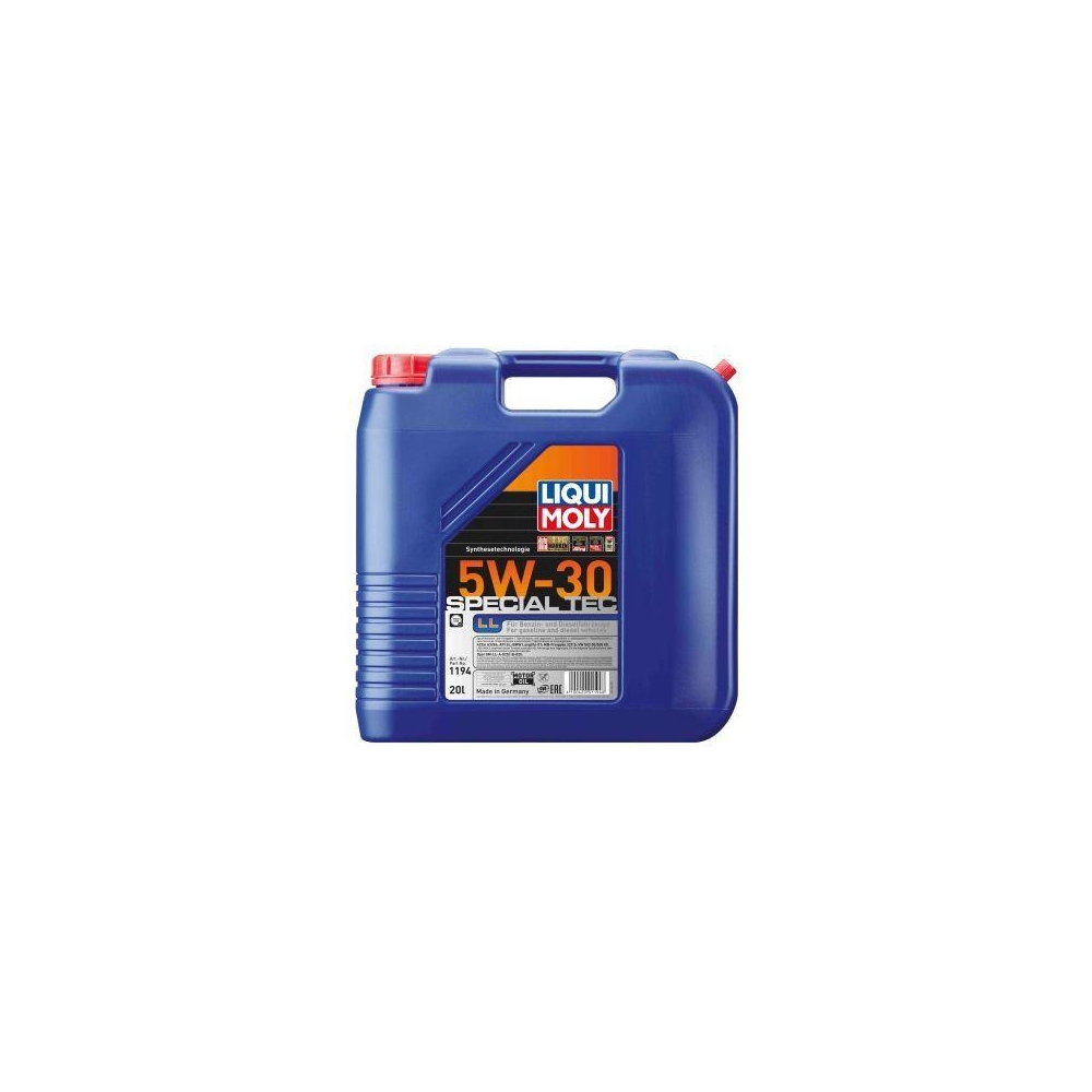 LIQUI MOLY Special Tec LL 5W-30 Leichtlauf Motorenöl, Motor-Öl 20L 1194