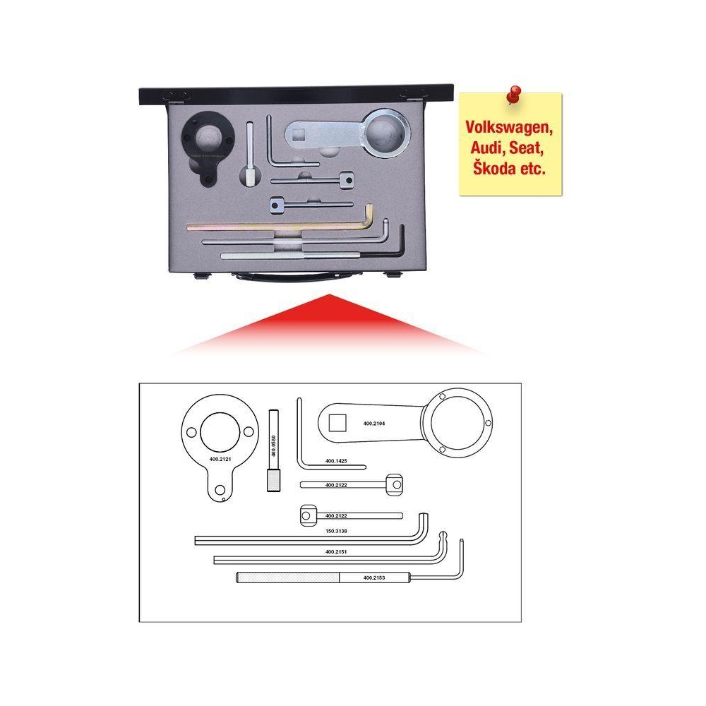 Einstellwerkzeugsatz, Steuerzeiten KS TOOLS 400.2120 für