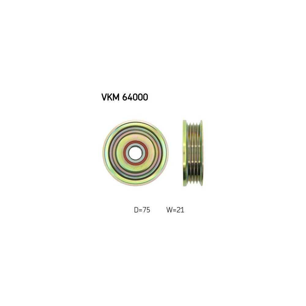 Umlenk-/Führungsrolle, Keilrippenriemen SKF VKM 64000 für MAZDA KIA