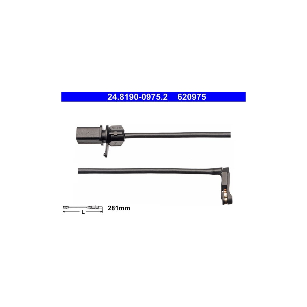 Warnkontakt, Bremsbelagverschleiß ATE 24.8190-0975.2 für VAG, Vorderachse