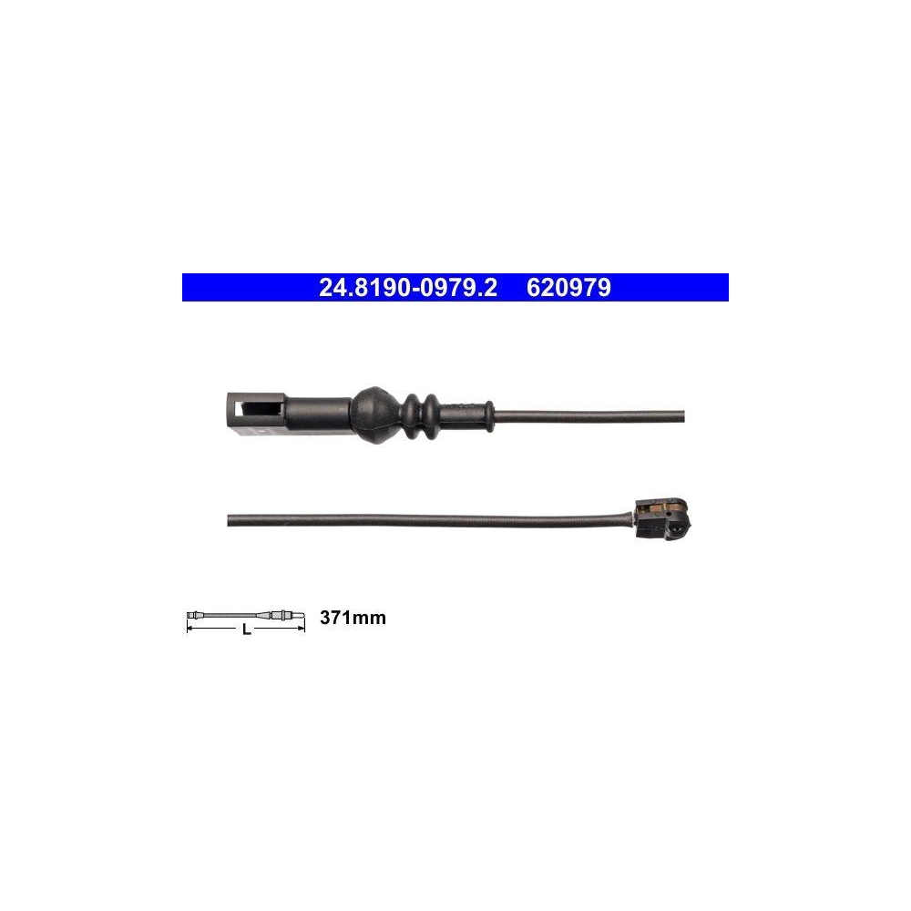 Warnkontakt, Bremsbelagverschleiß ATE 24.8190-0979.2 für FORD, Hinterachse