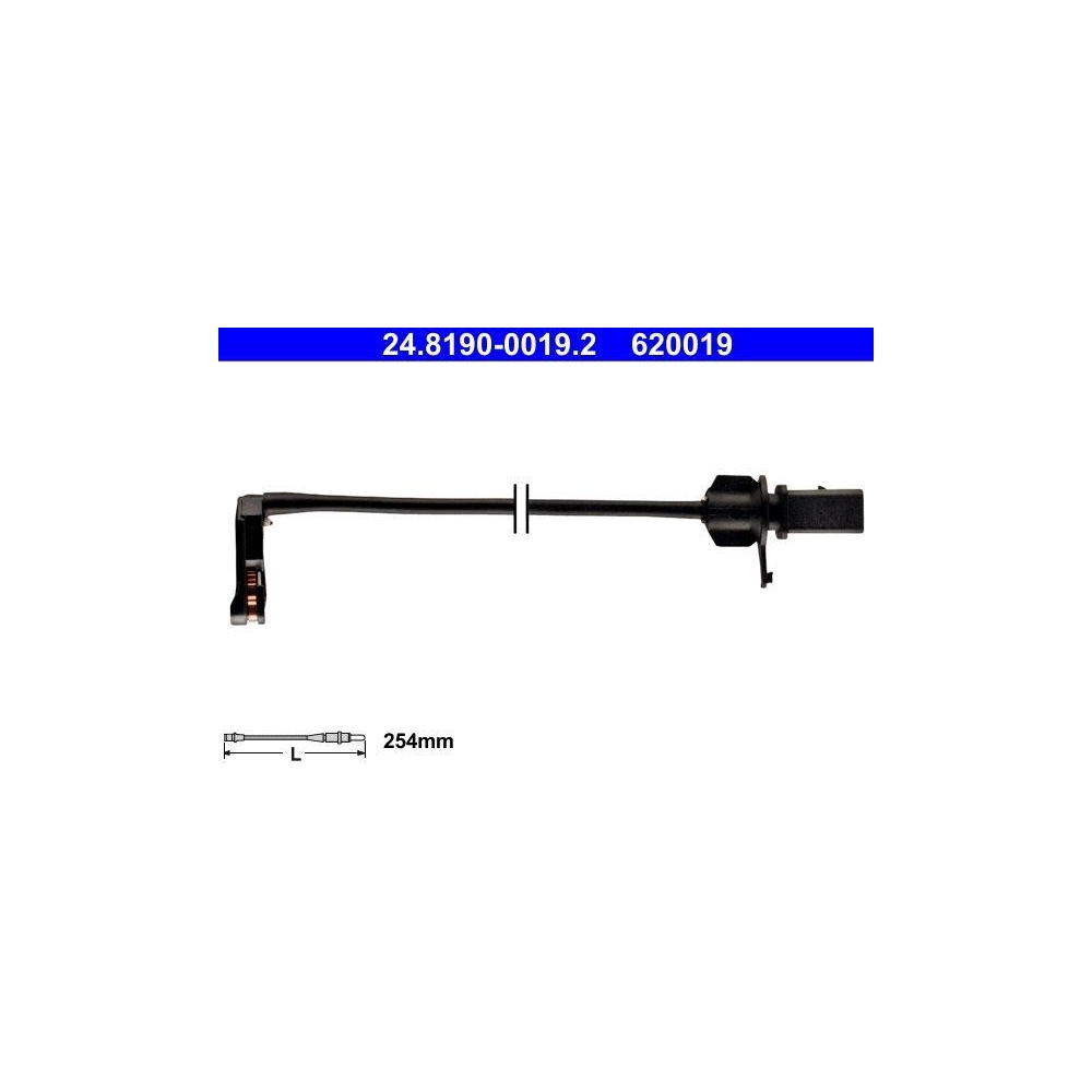 Warnkontakt, Bremsbelagverschleiß ATE 24.8190-0019.2 für VAG, Vorderachse