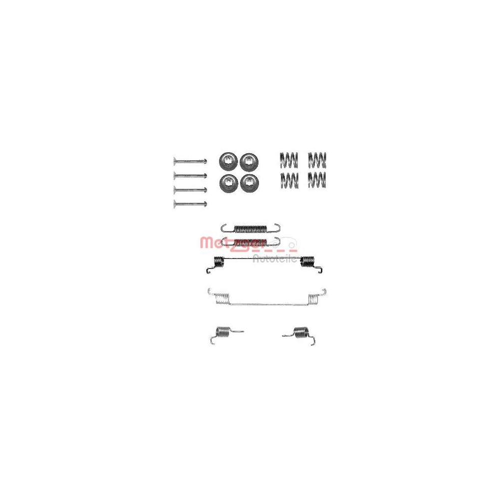 Zubehörsatz, Bremsbacken METZGER 105-0014 für, Hinterachse