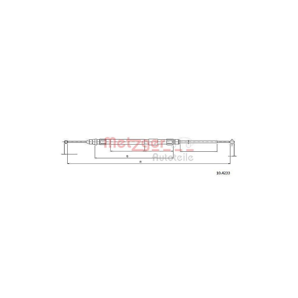 Seilzug, Feststellbremse METZGER 10.4233 GREENPARTS für BMW MINI, hinten links