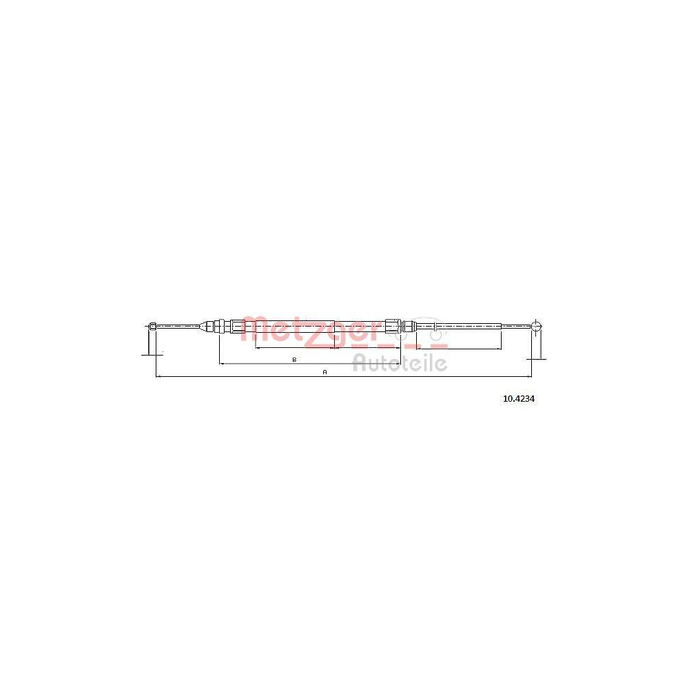 Seilzug, Feststellbremse METZGER 10.4234 für BMW MINI, hinten links