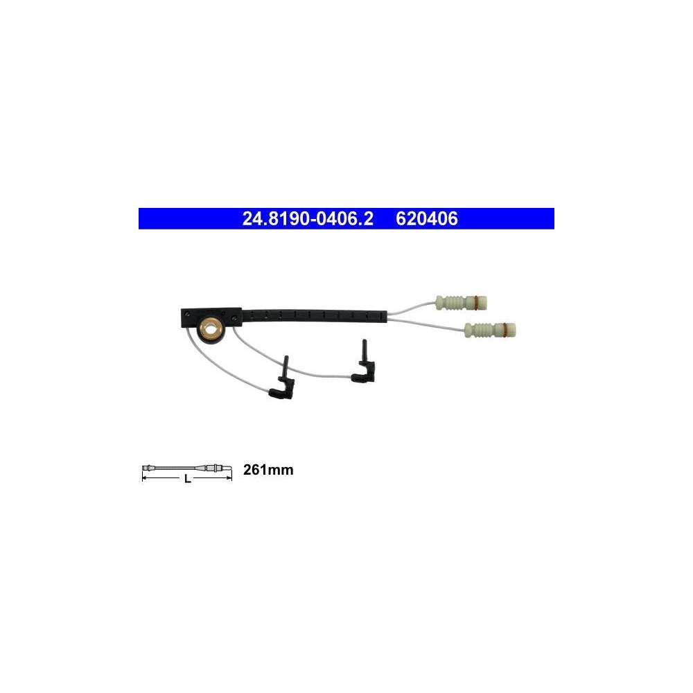 Warnkontakt, Bremsbelagverschleiß ATE 24.8190-0406.2 für MERCEDES-BENZ