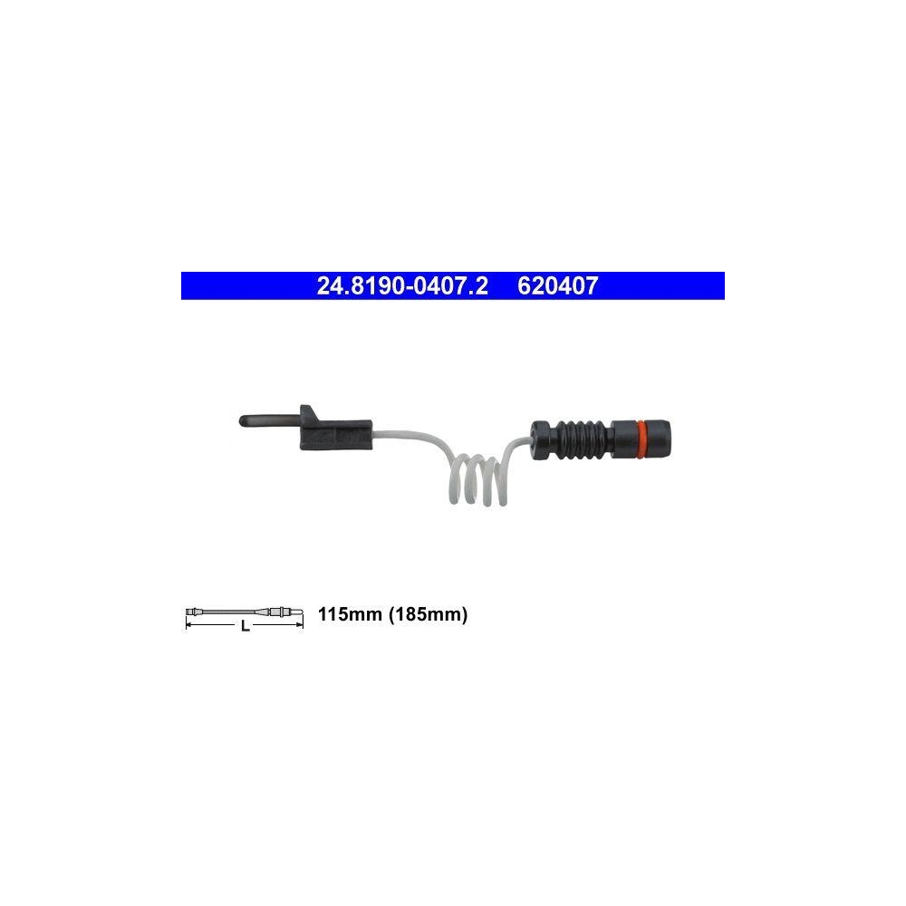 Warnkontakt, Bremsbelagverschleiß ATE 24.8190-0407.2 für MERCEDES-BENZ VAG