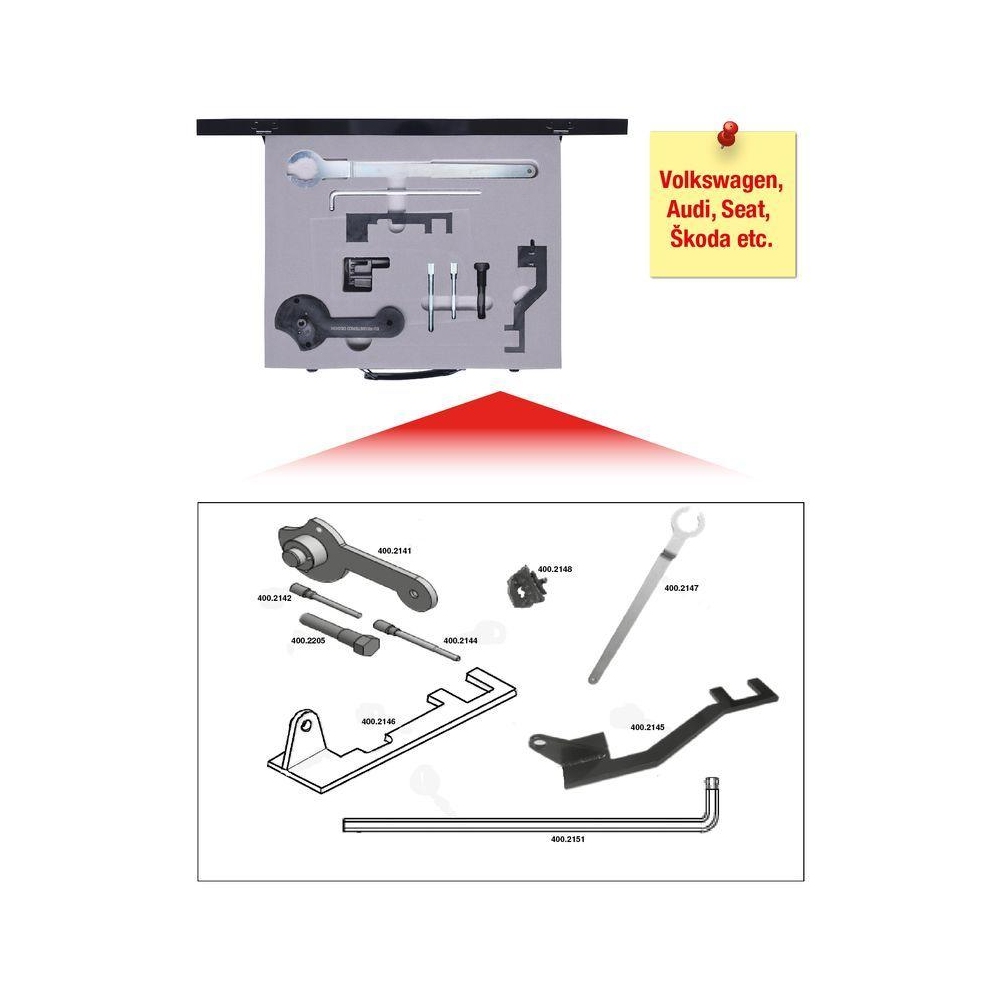 Einstellwerkzeugsatz, Steuerzeiten KS TOOLS 400.2140 für