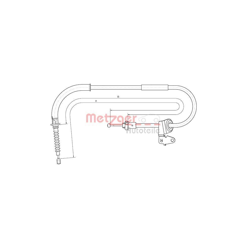 Seilzug, Feststellbremse METZGER 10.4302 für MINI, hinten rechts