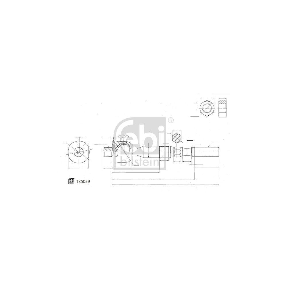 Axialgelenk, Spurstange FEBI BILSTEIN 185059 für NISSAN, Vorderachse links