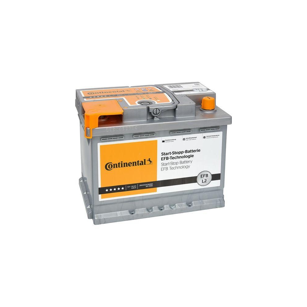 Starterbatterie CONTINENTAL 2800012038280 START-STOP-BATTERIE EFB für CITROËN VW