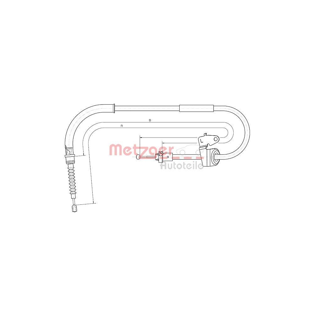 Seilzug, Feststellbremse METZGER 10.4305 für MINI, hinten links
