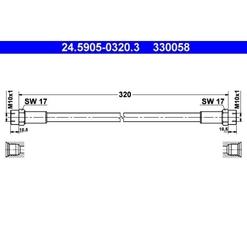 Kupplungsschlauch ATE 24.5905-0320.3 für BMW