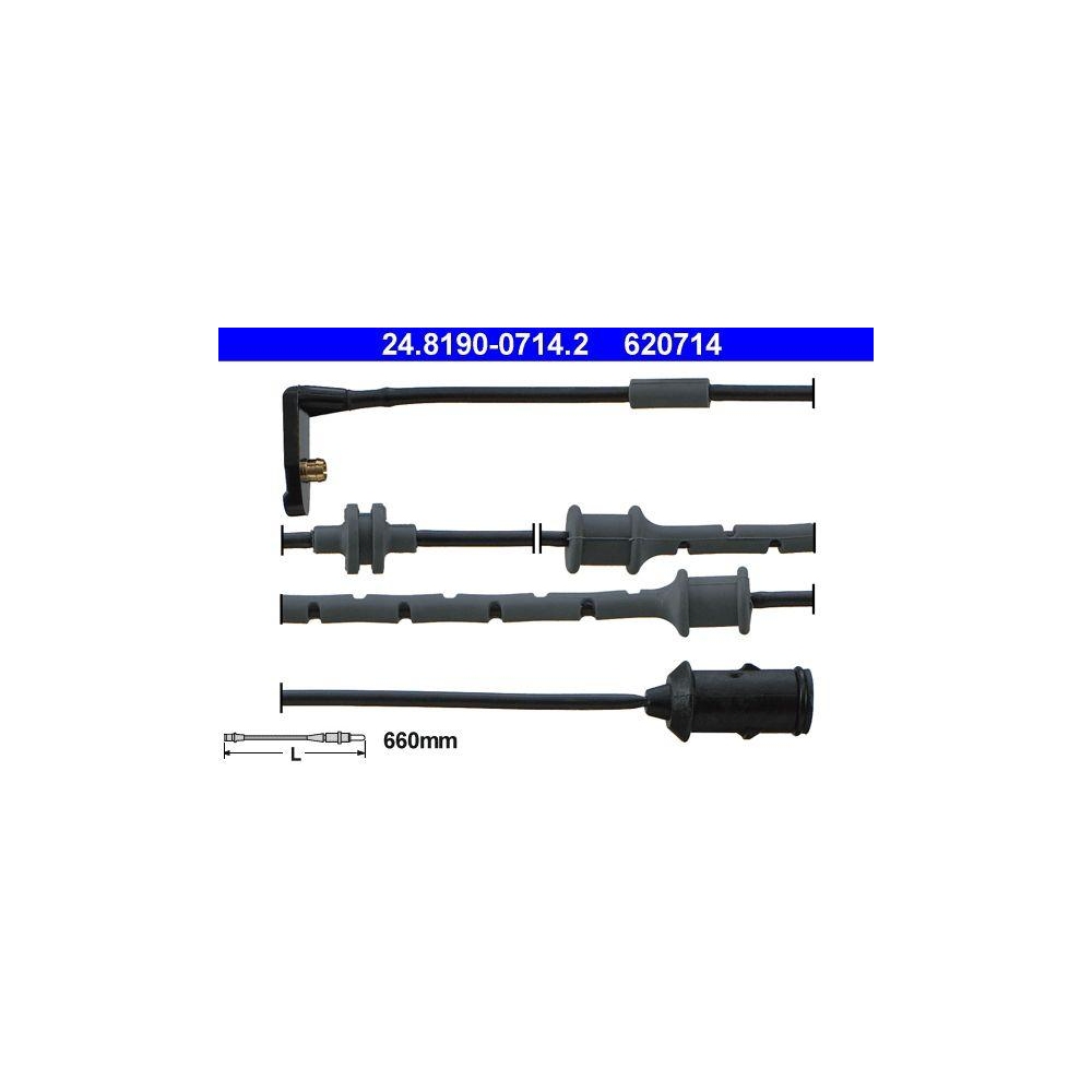 Warnkontakt, Bremsbelagverschleiß ATE 24.8190-0714.2 für OPEL, Vorderachse