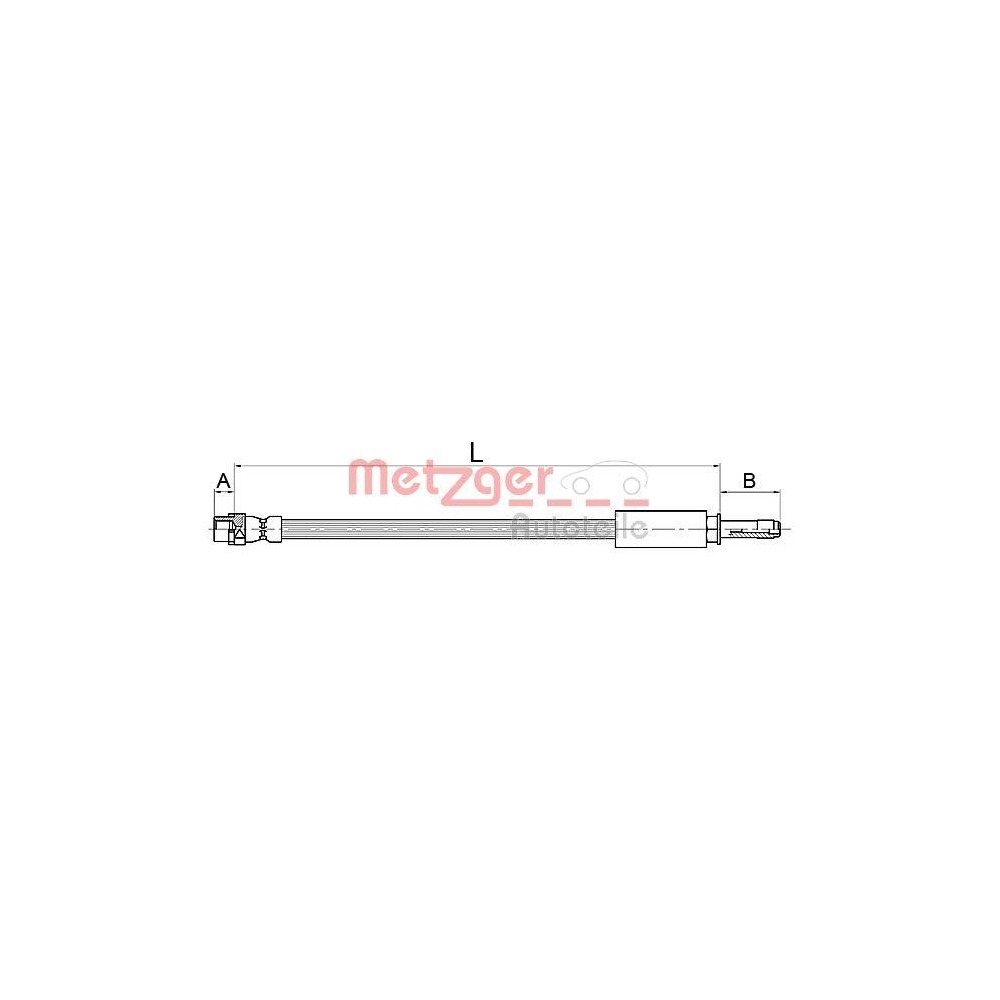 Bremsschlauch METZGER 4110145 GREENPARTS für BMW, Hinterachse links