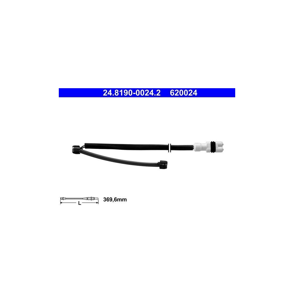 Warnkontakt, Bremsbelagverschleiß ATE 24.8190-0024.2 für PORSCHE