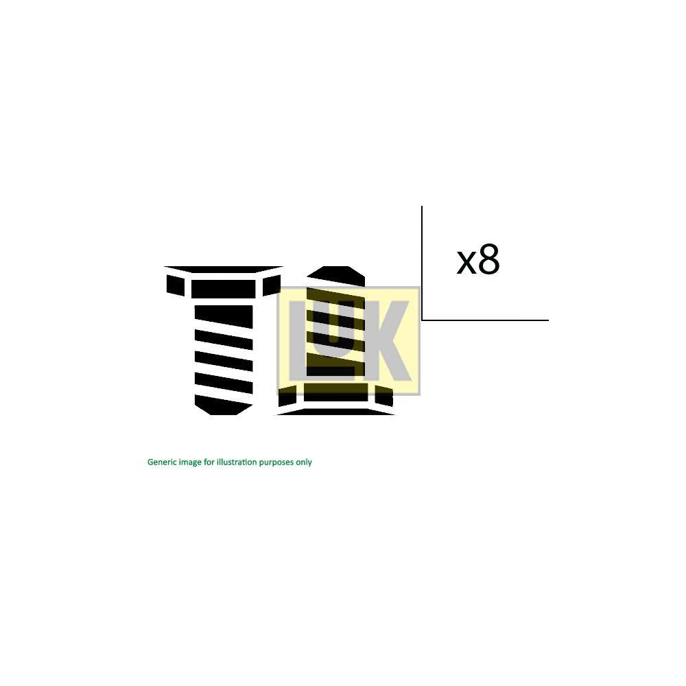 Schraubensatz, Schwungrad LuK 411 0124 10 für FIAT OPEL