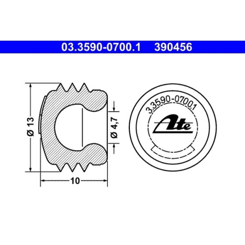 Verschluss-/Schutzkappe ATE 03.3590-0700.1 für ALFA ROMEO BMW BUESSING CHRYSLER