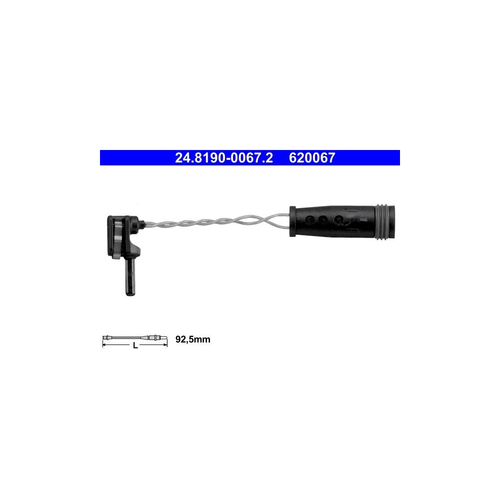 Warnkontakt, Bremsbelagverschleiß ATE 24.8190-0067.2 für MERCEDES-BENZ