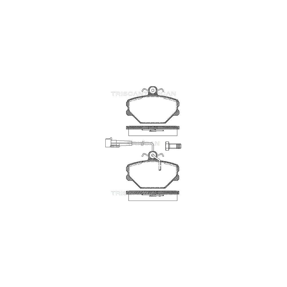 Bremsbelagsatz, Scheibenbremse TRISCAN 8110 15900 für FIAT LANCIA, Vorderachse