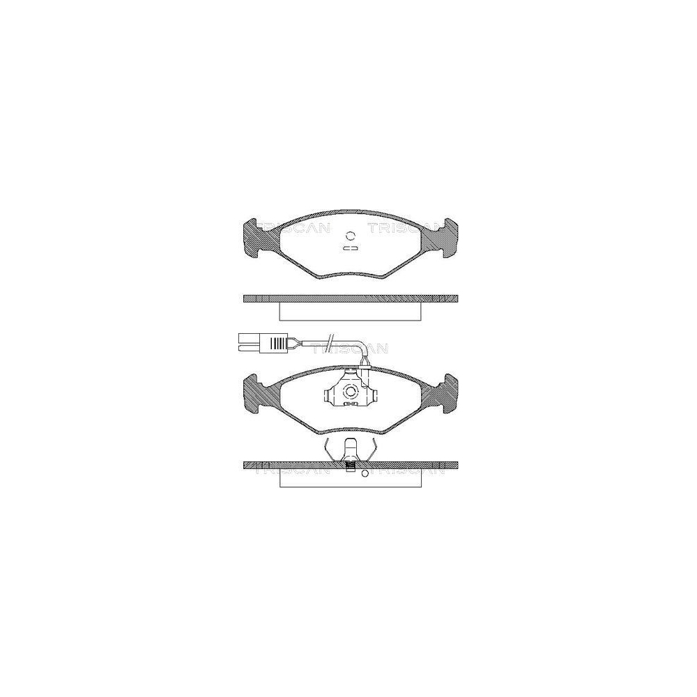 Bremsbelagsatz, Scheibenbremse TRISCAN 8110 15902 für FIAT, Vorderachse