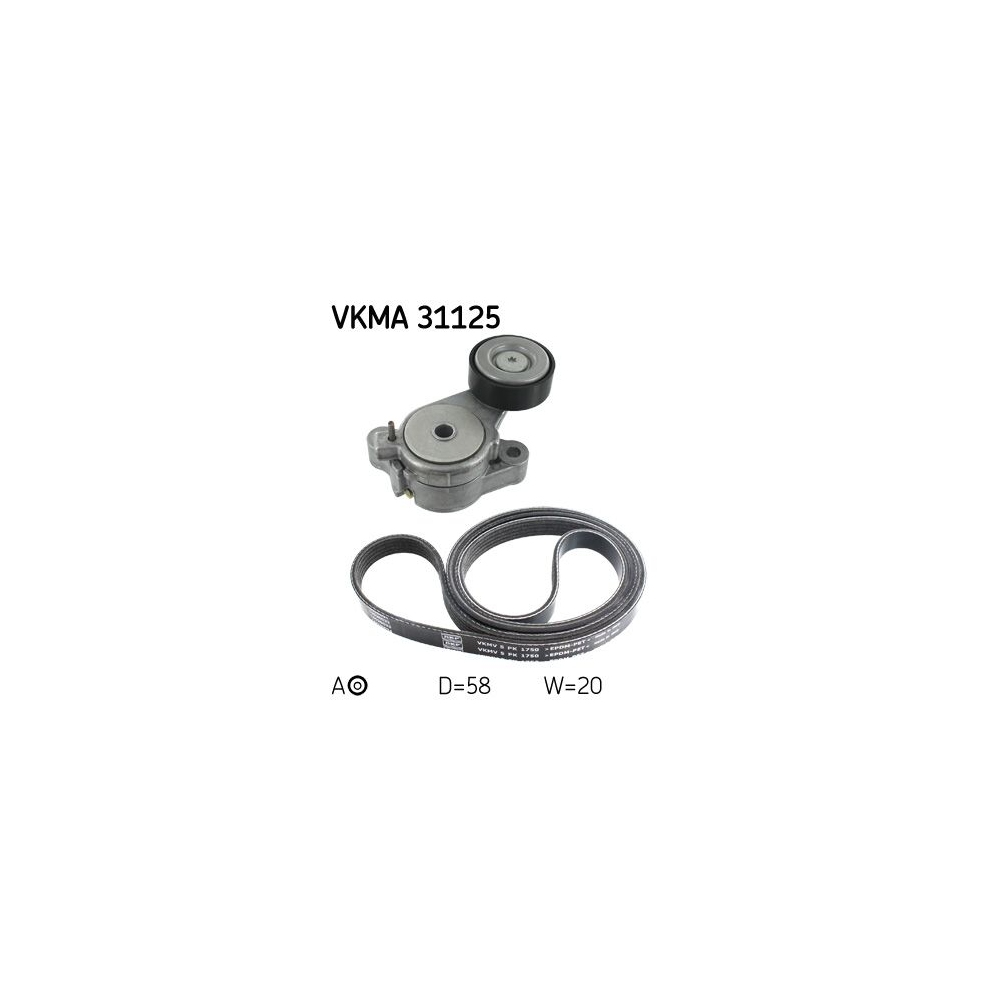 Keilrippenriemensatz SKF VKMA 31125 für AUDI SEAT SKODA VW