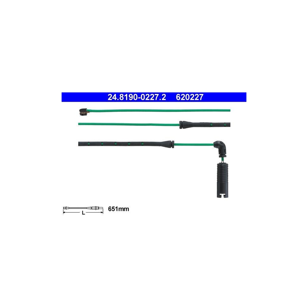 Warnkontakt, Bremsbelagverschleiß ATE 24.8190-0227.2 für BMW, Vorderachse