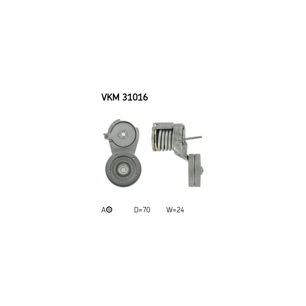 Spannrolle, Keilrippenriemen SKF VKM 31016 für AUDI SEAT SKODA VW, oben