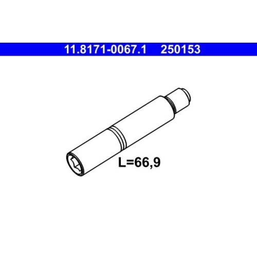 Führungsbolzen, Bremssattel ATE 11.8171-0067.1 für BMW MERCEDES-BENZ SEAT VOLVO