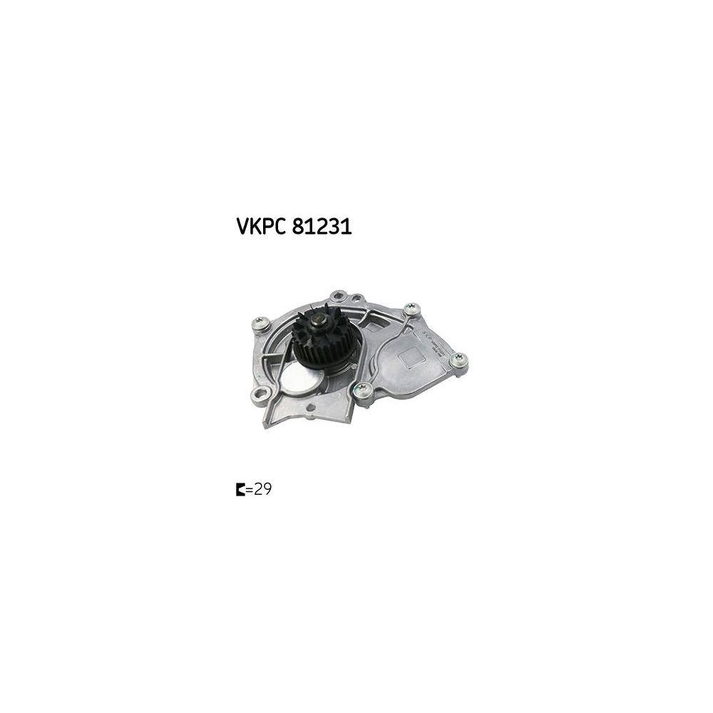 Wasserpumpe, Motorkühlung SKF VKPC 81231 für AUDI SEAT SKODA VW