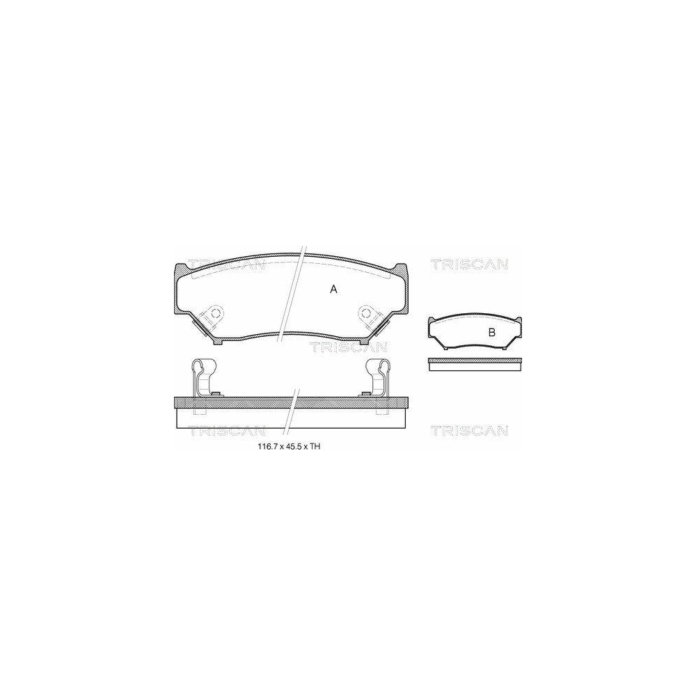 Bremsbelagsatz, Scheibenbremse TRISCAN 8110 69001 für SUZUKI, Vorderachse