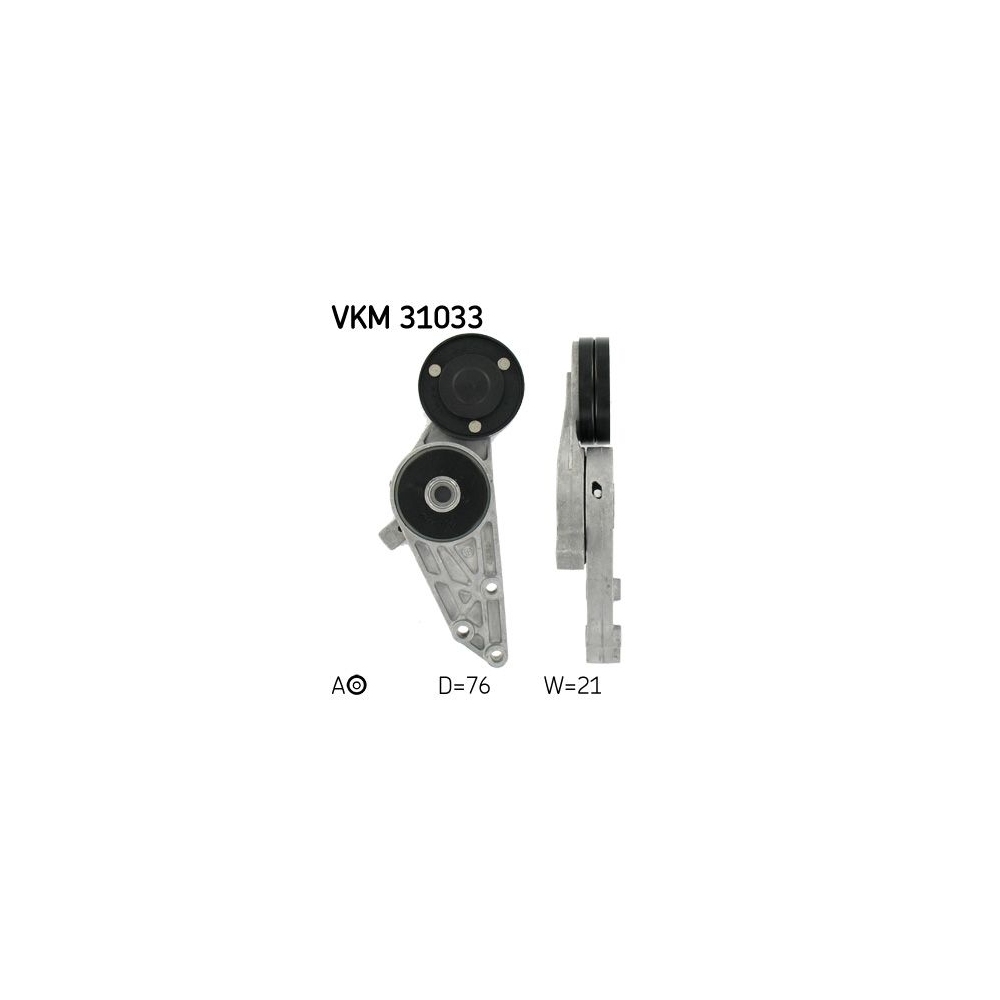 Spannrolle, Keilrippenriemen SKF VKM 31033 für AUDI SEAT SKODA VW, oben