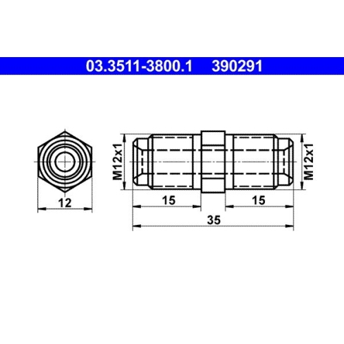 Adapter, Bremsleitung ATE 03.3511-3800.1