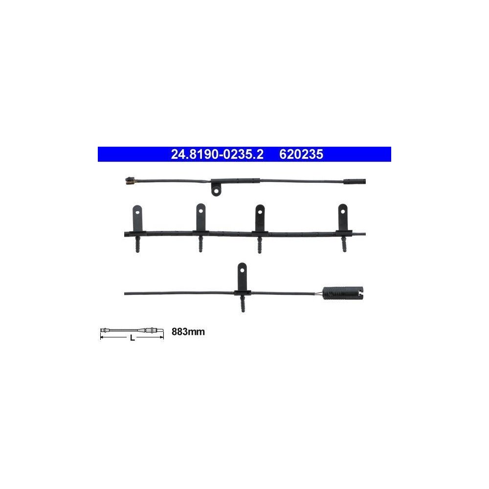 Warnkontakt, Bremsbelagverschleiß ATE 24.8190-0235.2 für MINI, Vorderachse