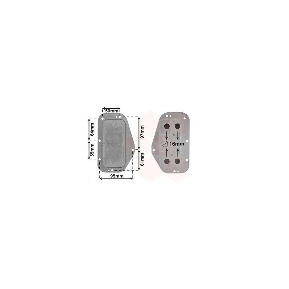 Ölkühler, Motoröl VAN WEZEL 37013702 für OPEL