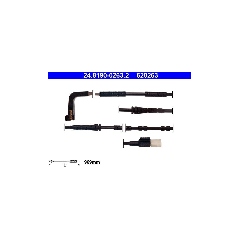 Warnkontakt, Bremsbelagverschleiß ATE 24.8190-0263.2 für BMW, Vorderachse