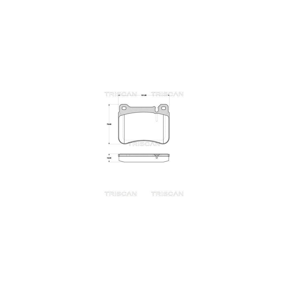 Bremsbelagsatz, Scheibenbremse TRISCAN 8110 23050 für MERCEDES-BENZ, Vorderachse