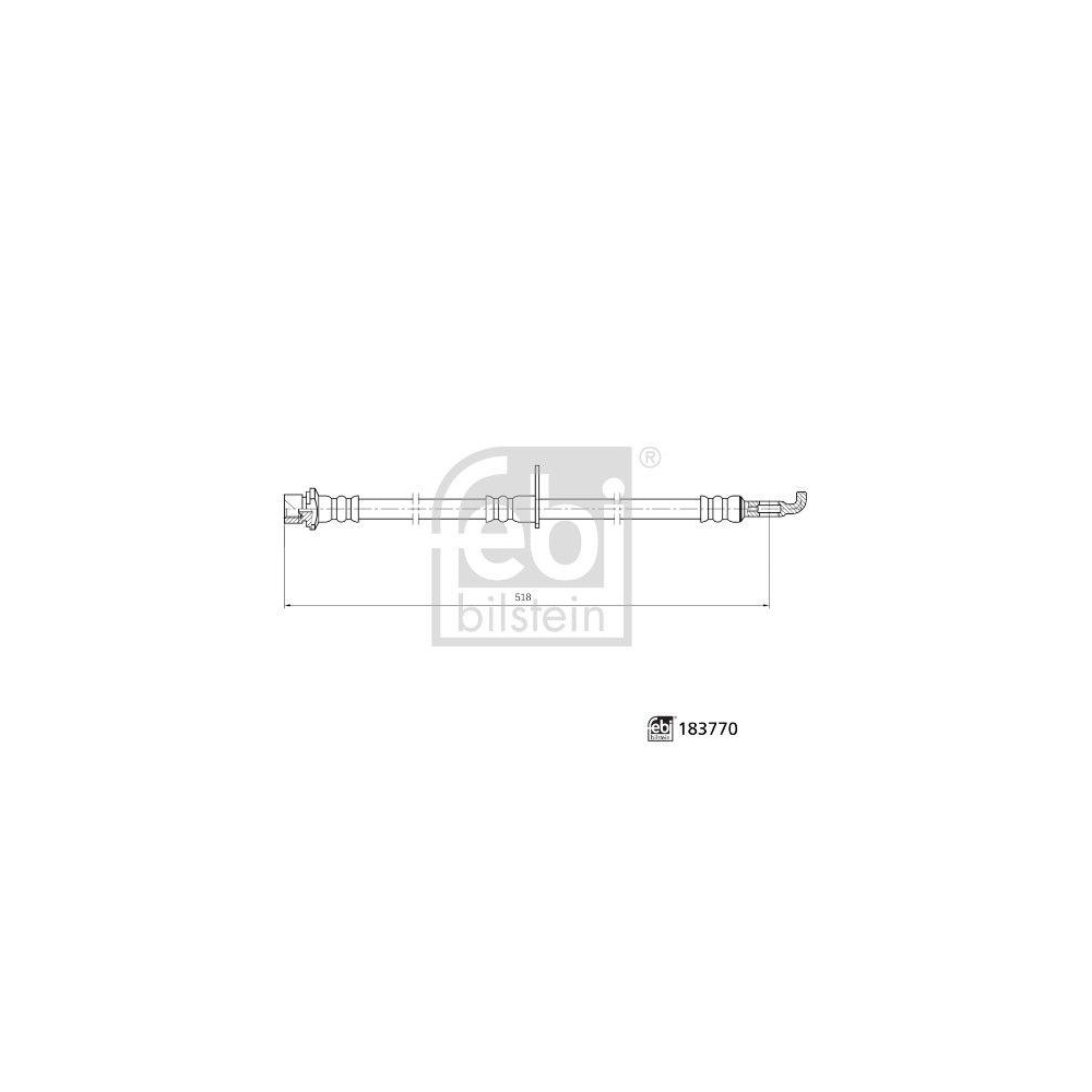 Bremsschlauch FEBI BILSTEIN 183770 für TOYOTA LEXUS, Hinterachse rechts