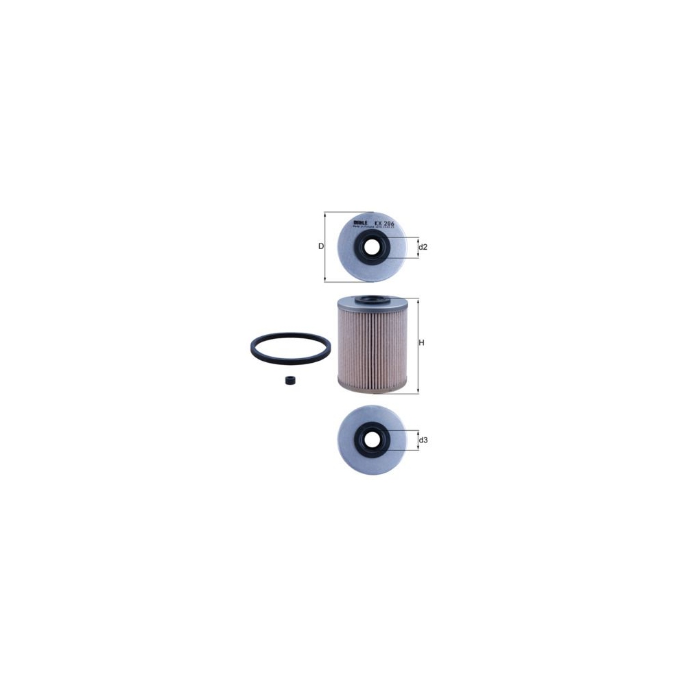 Kraftstofffilter KNECHT KX 206D für CITROËN GMC MITSUBISHI NISSAN OPEL PEUGEOT