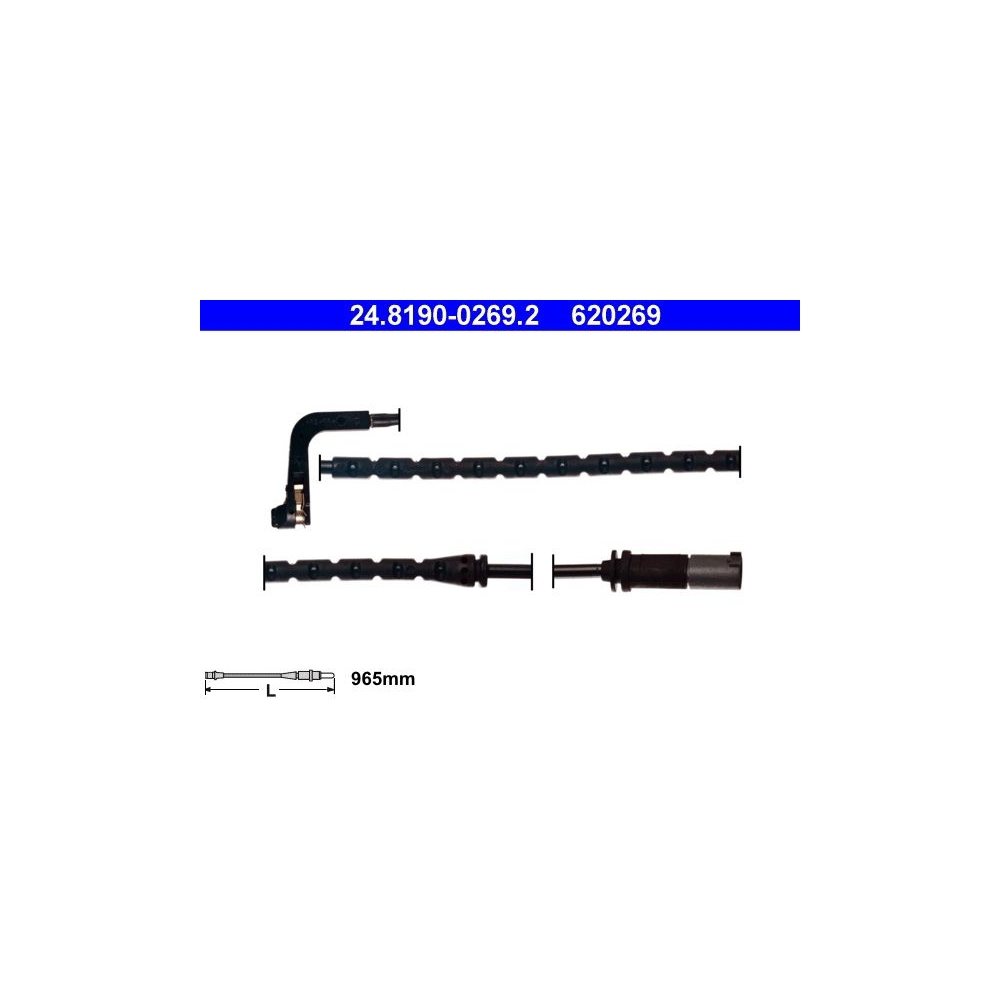 Warnkontakt, Bremsbelagverschleiß ATE 24.8190-0269.2 für BMW, Hinterachse
