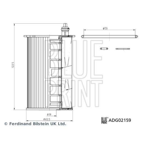 Blue Print 1x ADG02159BP Ã–lfilter mit Dichtring