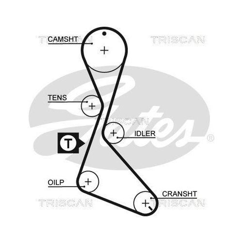 Zahnriemensatz TRISCAN 8647 10004 für RENAULT