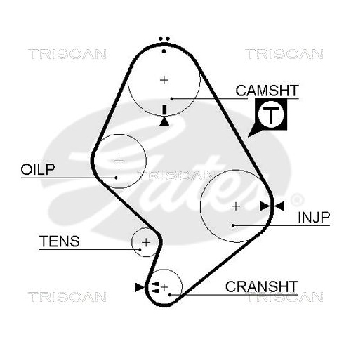 Zahnriemensatz TRISCAN 8647 10005 für