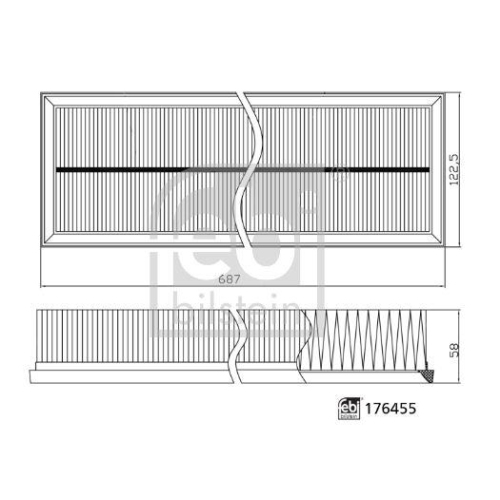 Febi Bilstein 1x 176455 Luftfilter