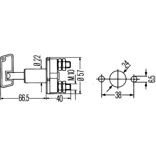 Hauptschalter, Batterie HELLA 6EK 002 843-051