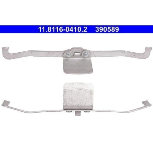 Feder, Bremssattel ATE 11.8116-0410.2 für OPEL SAAB SKODA VAG, Vorderachse