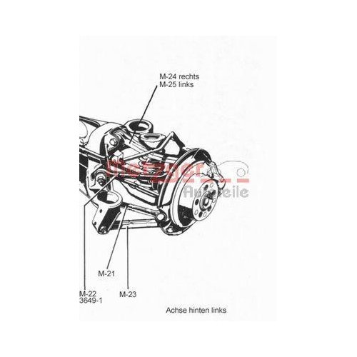 Stange/Strebe, Radaufhängung METZGER 53033919 KIT + für MERCEDES-BENZ